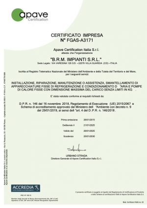 Cert. FGAS-A3171